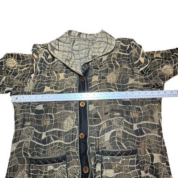 YAK MAGIK Boho Reversible Button Front Jacket LARGE - Picture 7 of 11